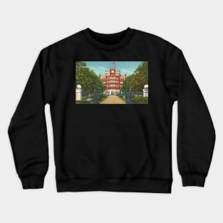 1924 Jonas Clark Hall, Clark University Worcester, MA Vintage Postcard Image Crewneck Sweatshirt